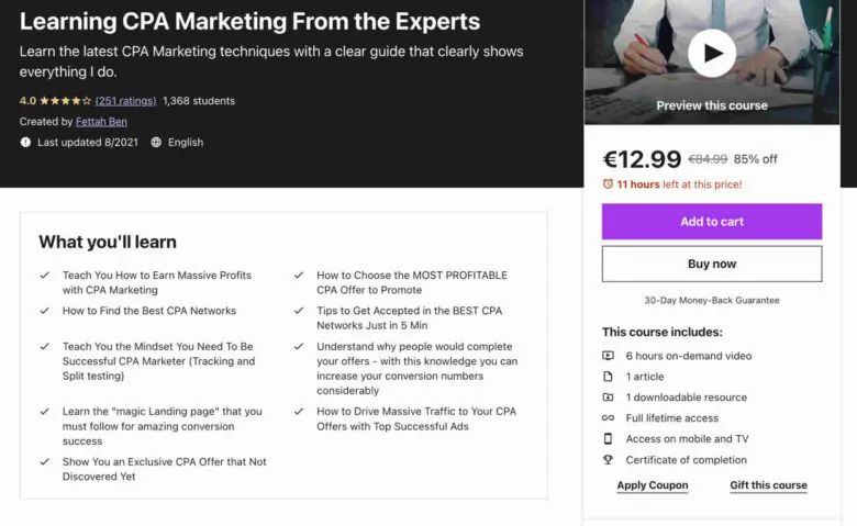 التعلم- CPA- التسويق من بين الخبراء