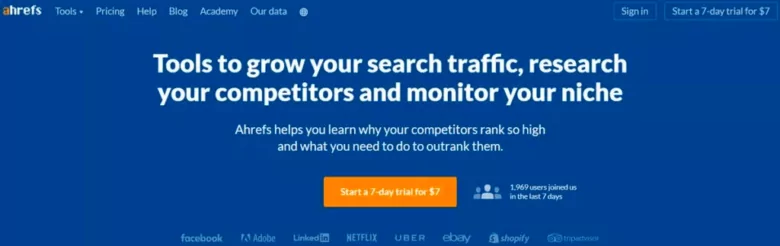 ahrefs-домашняя страница