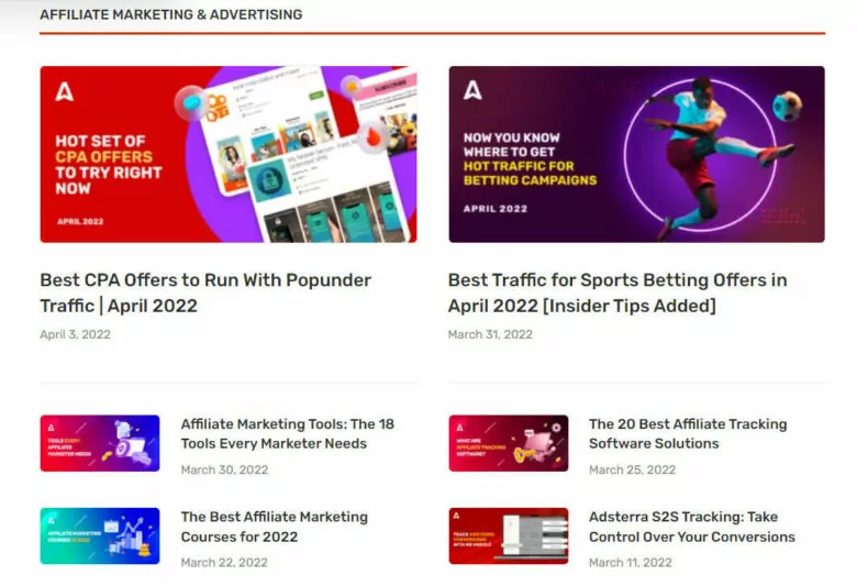 مدونة adsterra التابعة للتسويق