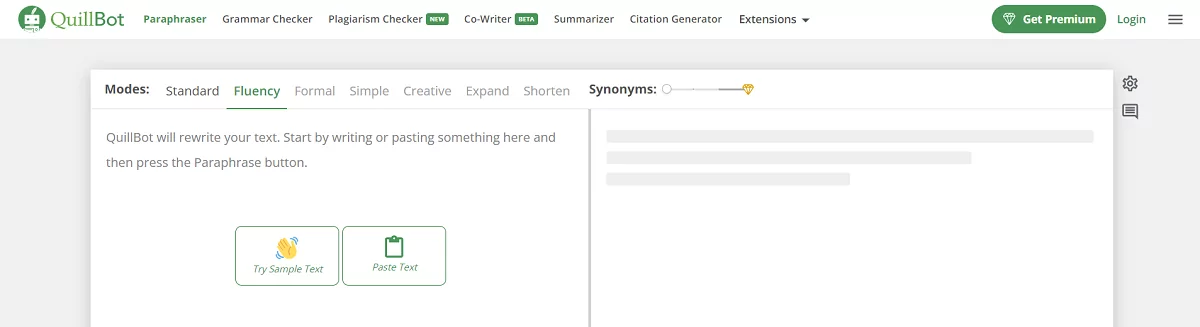 QuillBot 为您提供免费的文章重写服务