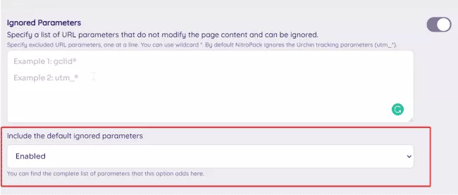 無視されたプラメーター