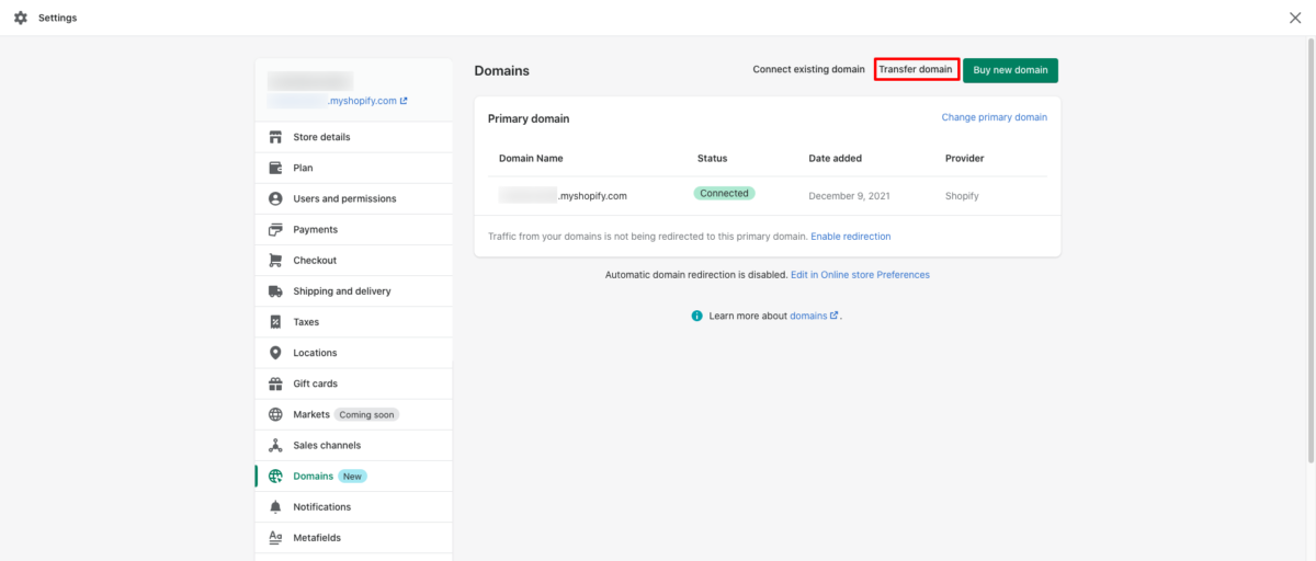 Dominios Transferir dominio Shopify Domains-Transfer-domain-Shopify