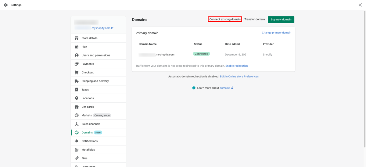 Dominios Shopify Domains-Shopify
