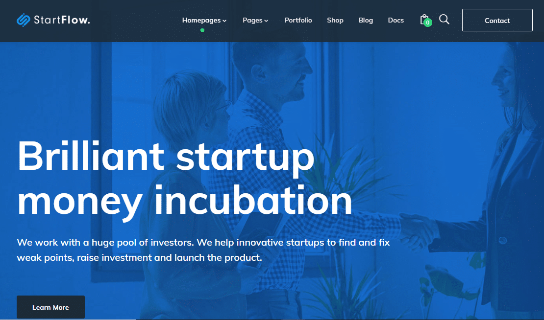 Тема WordPress для малого бизнеса StartFlow