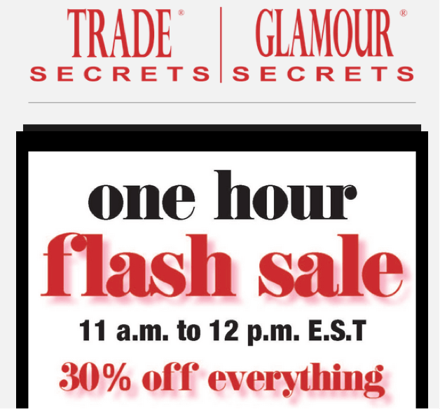 Exemplu de pop-up de vânzare flash de Vinerea Neagră