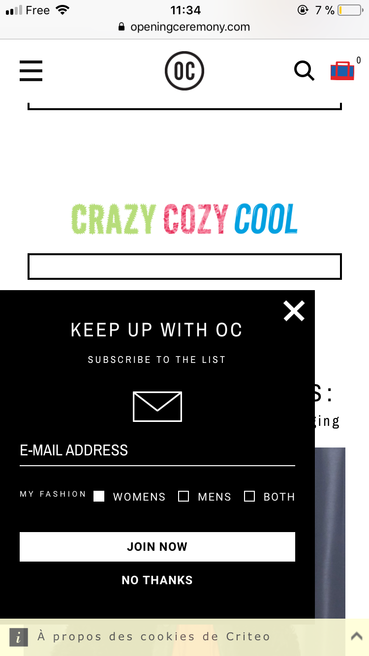 Ceremonia de deschidere - formular pop-up mobil