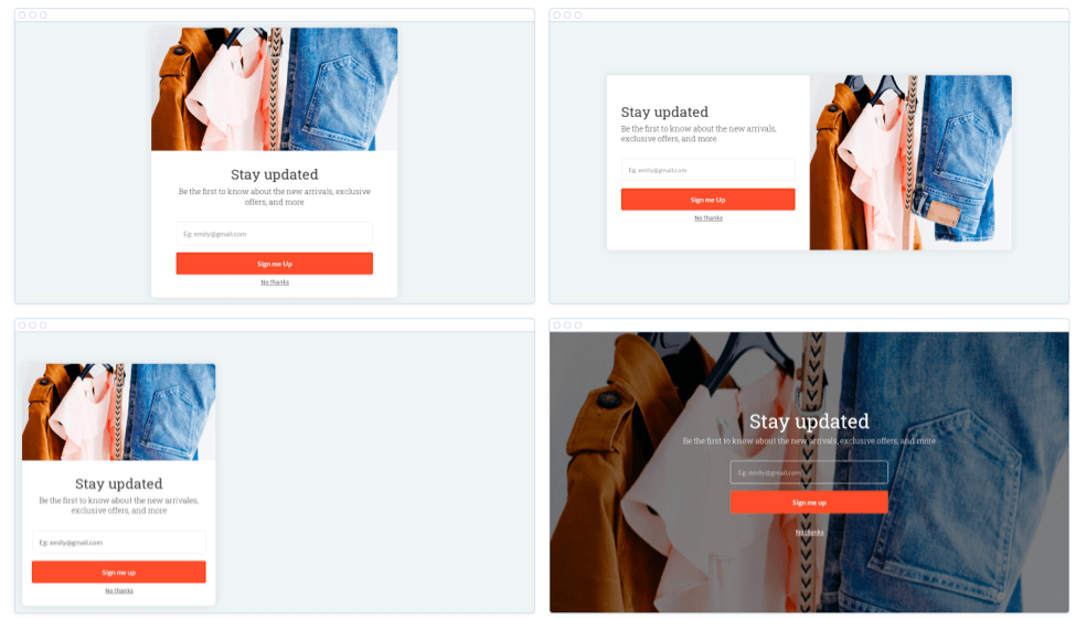 Wisepops-Popup-Vorlagen