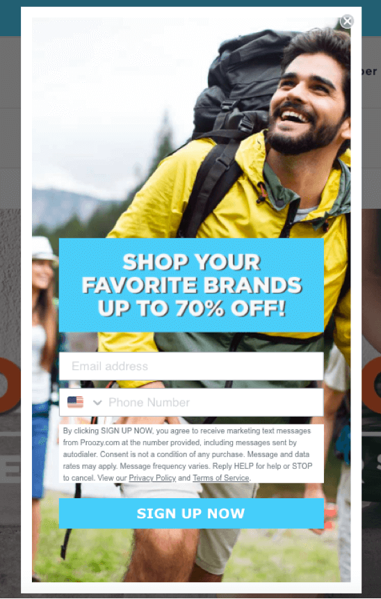 Proozyポップアップの例