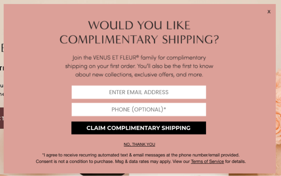 VenusEtFleurポップアップの例