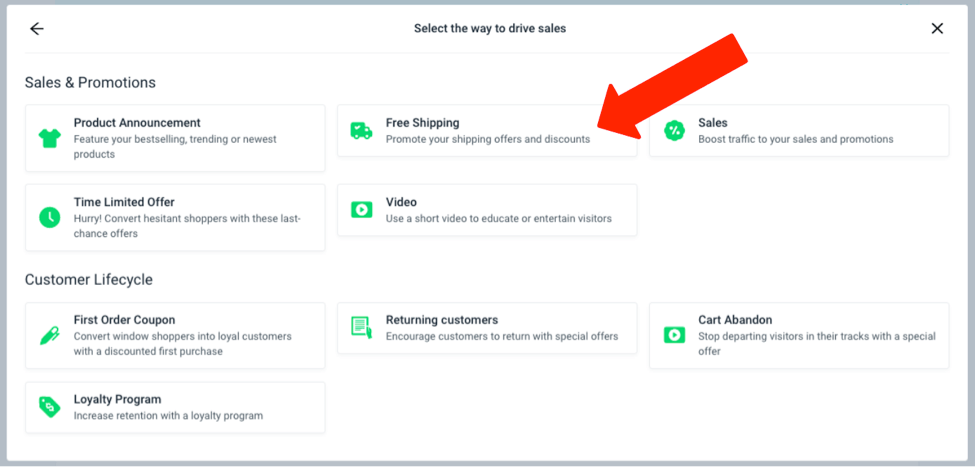 Wisepops seleciona objetivo