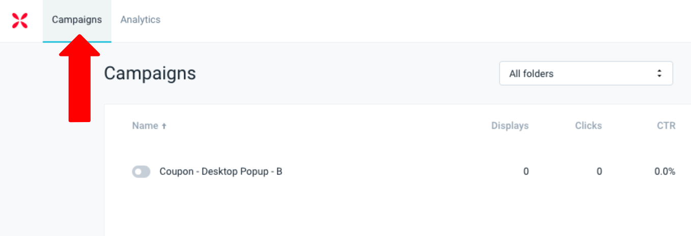 Dasbor kampanye Wisepops