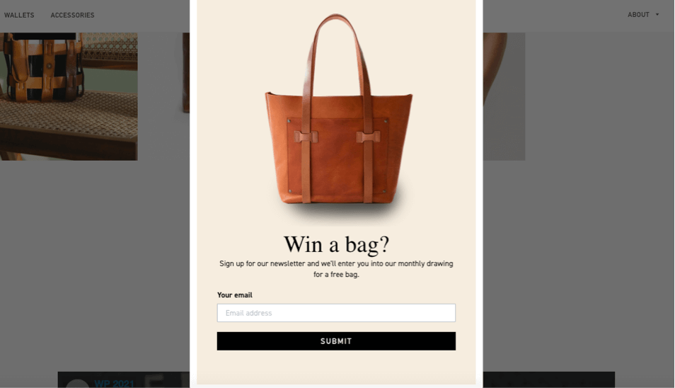 ป๊อปอัปมาตรฐาน WP