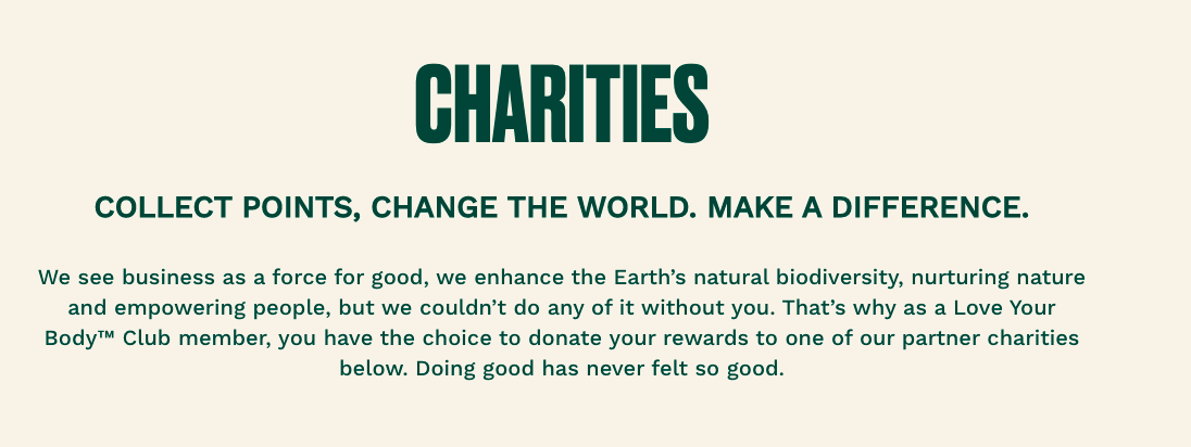 더바디샵 자선 프로그램