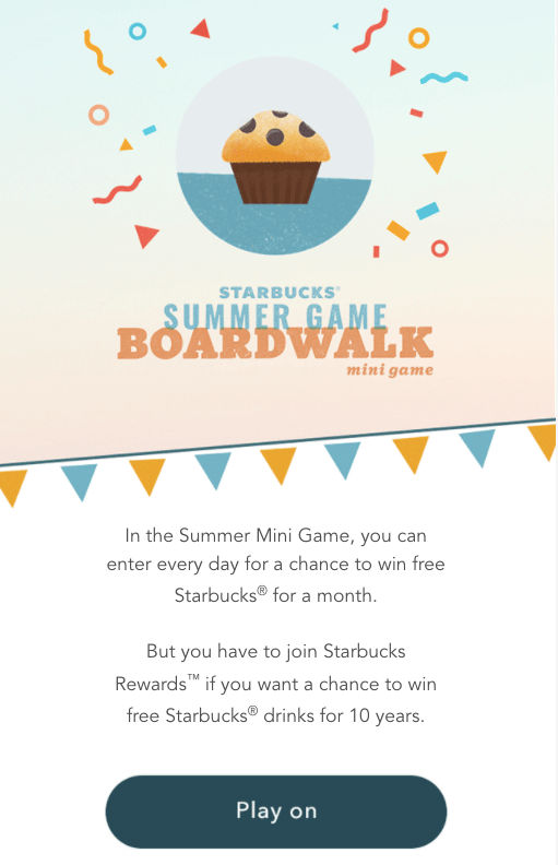 스타벅스 고객 보상 게임