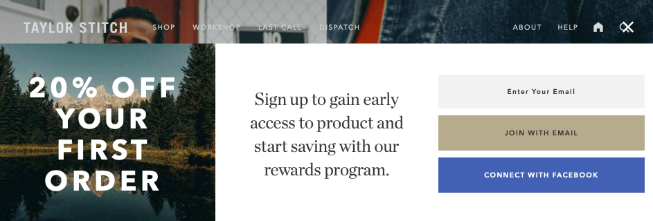 Programma fedeltà Taylor Stitch