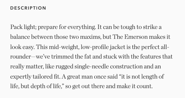 Descrizione del prodotto Taylor Stitch