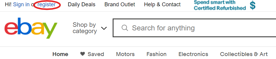 как зарегистрировать аккаунт продавца на ebay