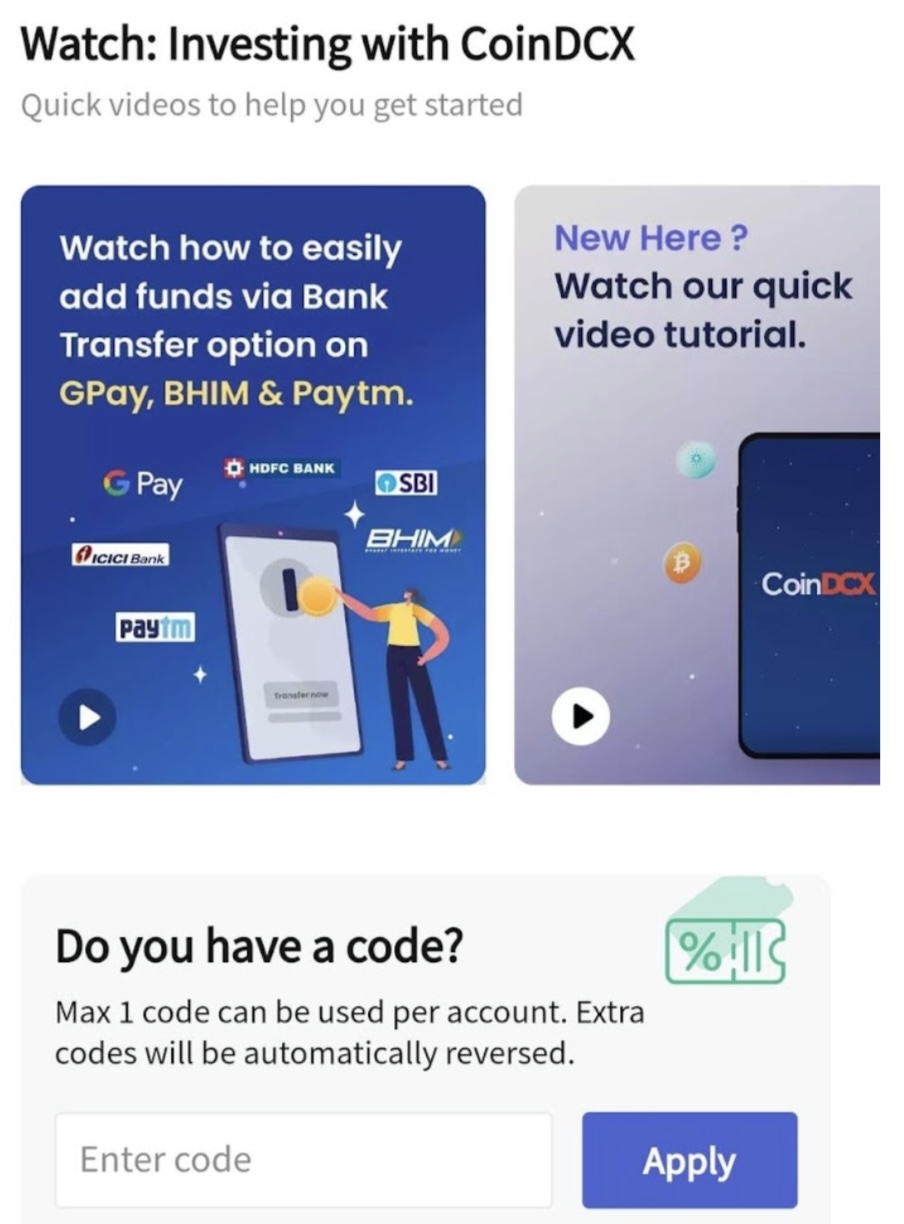 coindcx การแจ้งเตือนในแอป