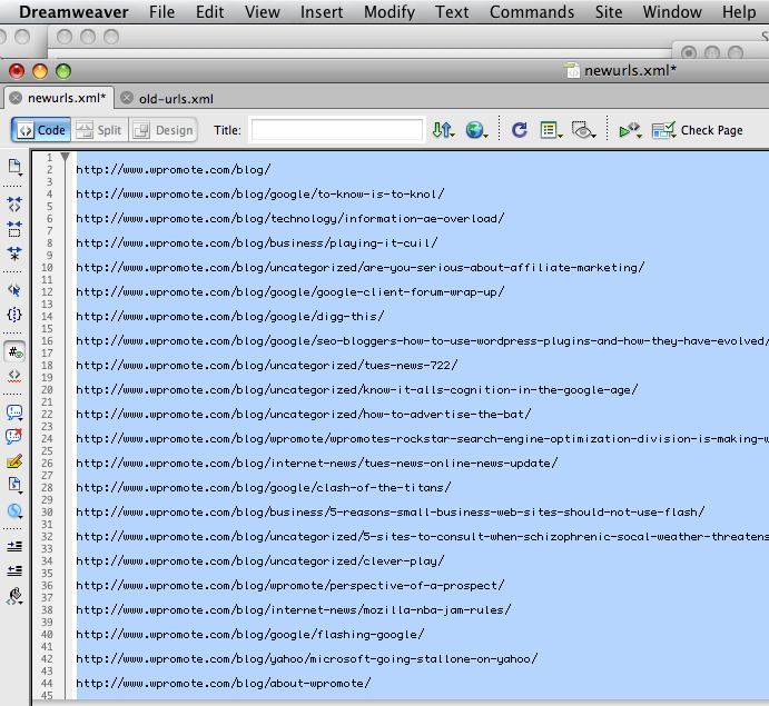 new Sitemap Generator URLs