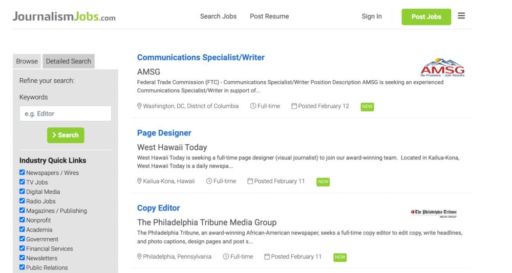 自由职业者工作网站 - newsjobs