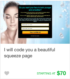 Fiverrランディングページデザインギグ