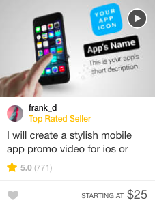 Fiverr 促销视频演出优惠