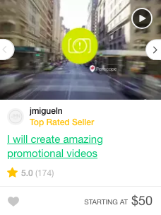 Fiverr 促销视频演出