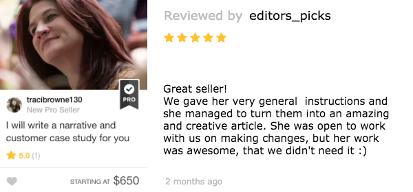 Tracie Browne, redatora de conteúdo do Fiverr Pro