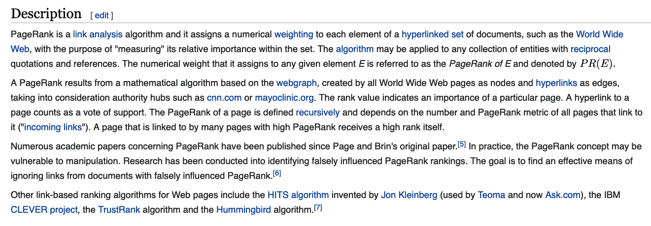 質の高い被リンクの使用例はウィキペディアです