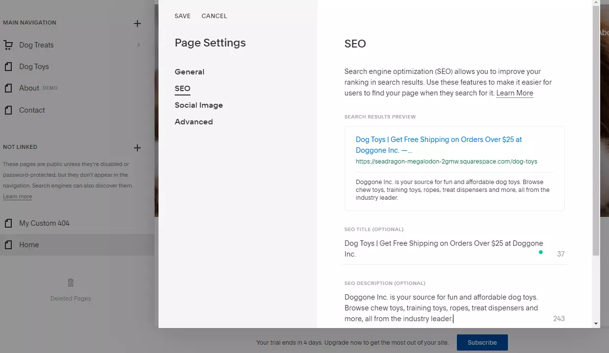 squarespaceのseo関数