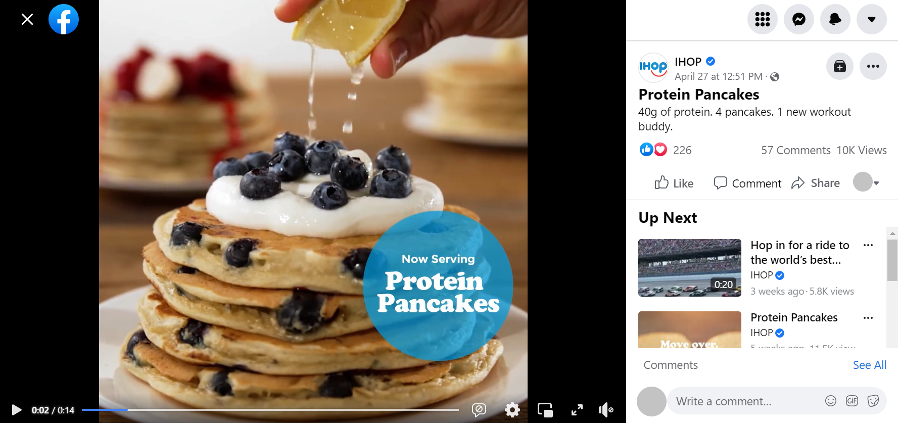 Przykład lokalnego filmu marketingowego na Facebooku