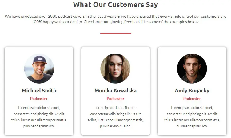 Beispiel einer Drop-Service-Website