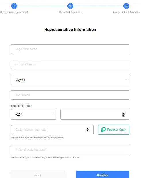 informações representativas