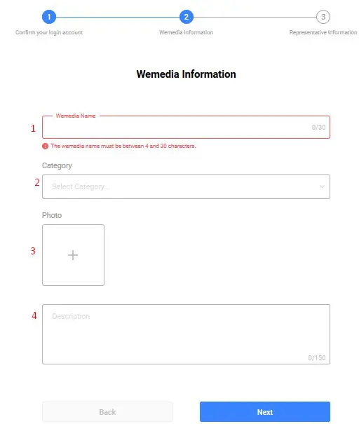 preenchendo suas informações de perfil para sua conta de notícias de ópera