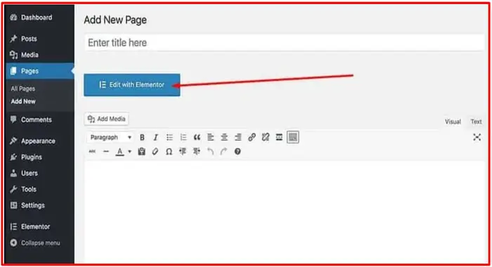 ajouter une nouvelle page dans votre site wordpress