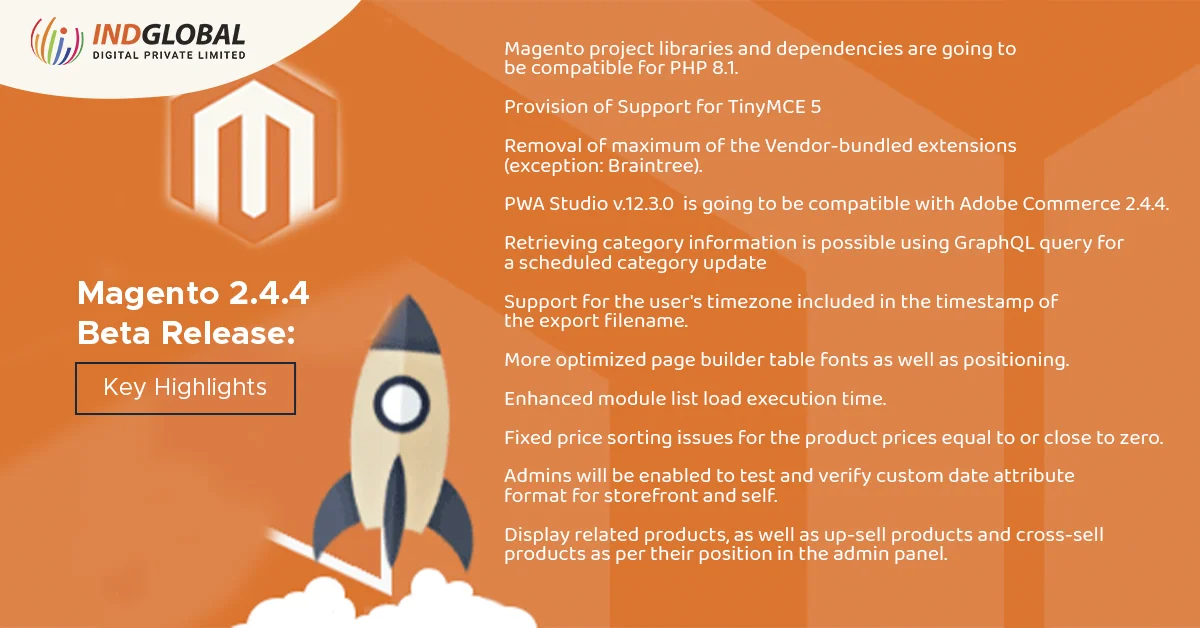 Principais destaques do Magento 2.4.4