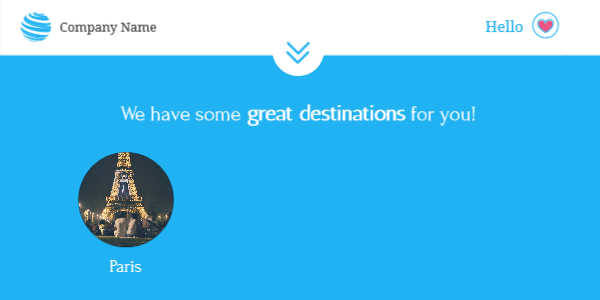 E-posta başlığında animasyon