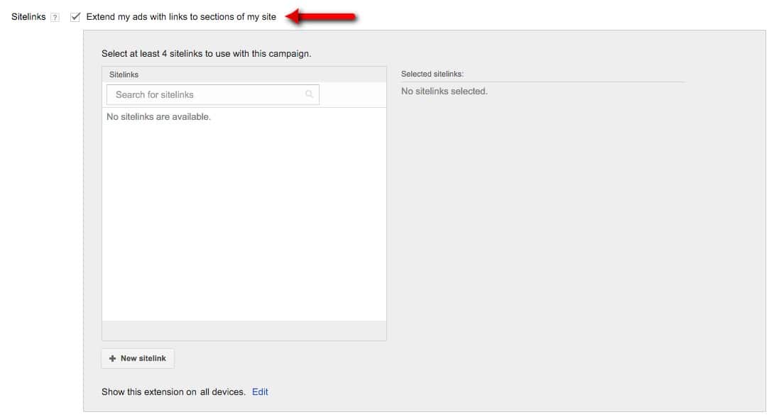 13-Gestion-de-campagne-–-Google-AdWords-activer-l'extension-des-annonces-avec-des-liens-de-sites