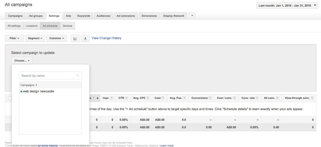 47-Gestion-de-campagne-–-Google-AdWords-Sélectionnez-la-campagne-pour-le-calendrier-sera-configuré