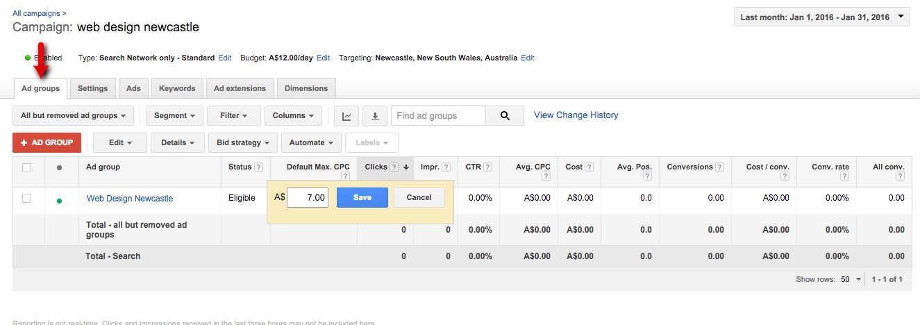 32-Gestion-de-campagne-–-Google-AdWords-Groupes-d-annonces-augmenter-enchère-par-défaut