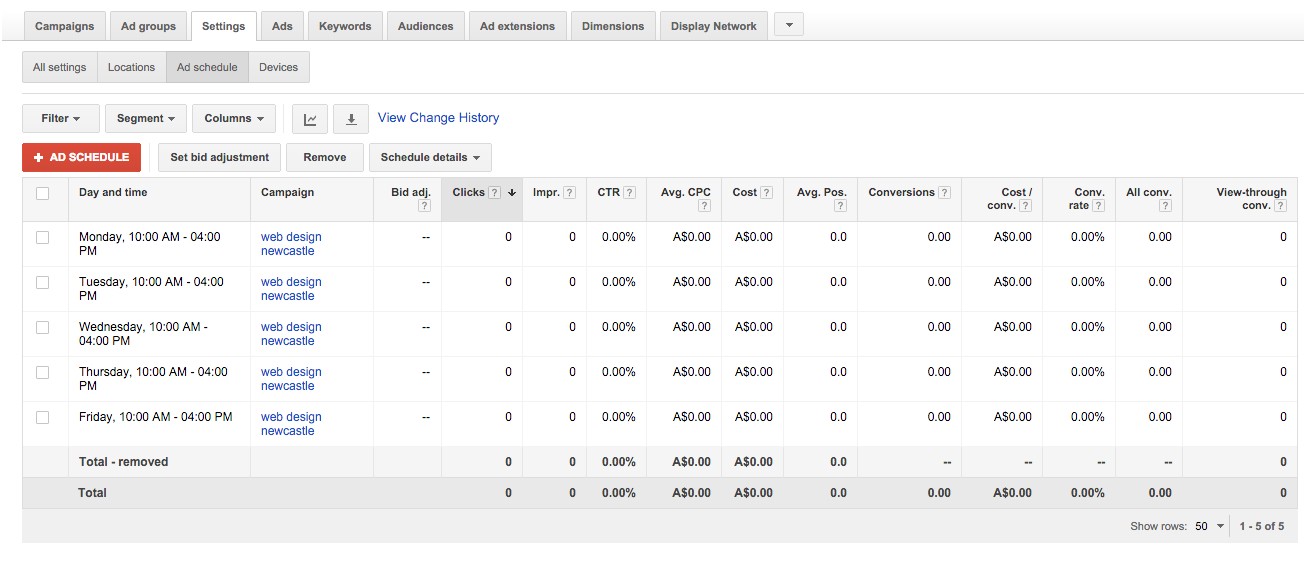 52-Gestion-de-campagne-–-Google-AdWords-Cliquez-enregistrer-et-vous-verrez-la-liste-horaire