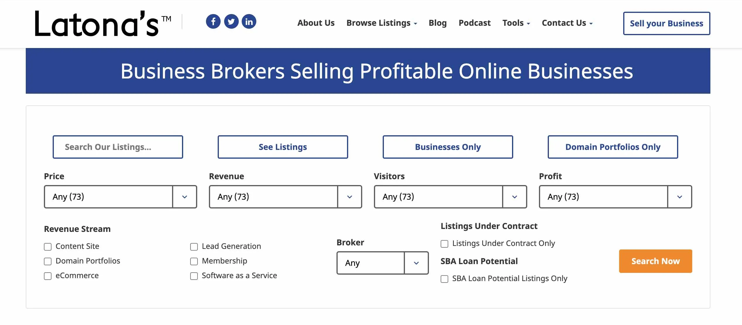 Las 10 mejores plataformas para comprar y vender sitios web de comercio electrónico 11 Latona's - website sell or buy marketplace