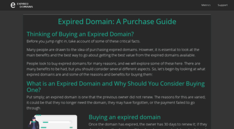 Visit Expireddomainsleuth.com