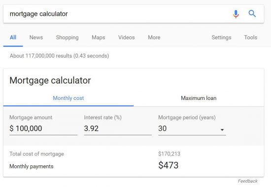 calculadora do google-hipoteca