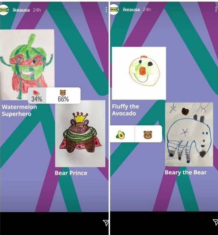 История опроса Ikea USA в Instagram