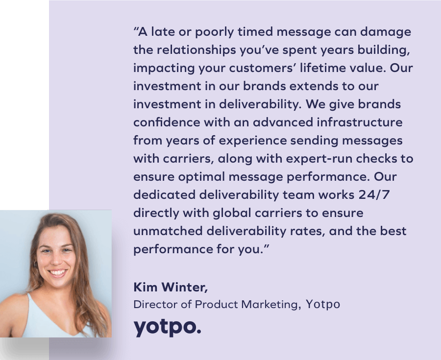 Citazione di Kim Winter a Yotpo