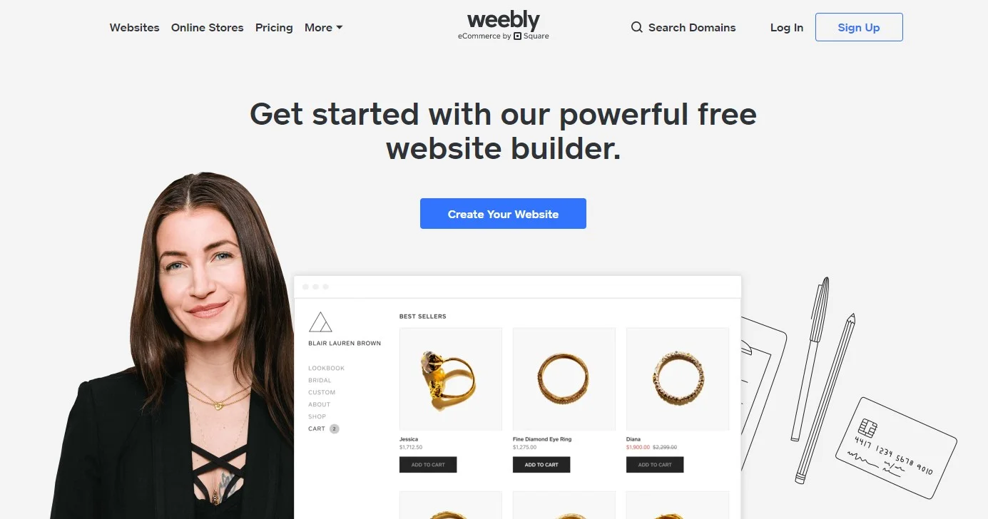 Weebly - best eCommerce site builder