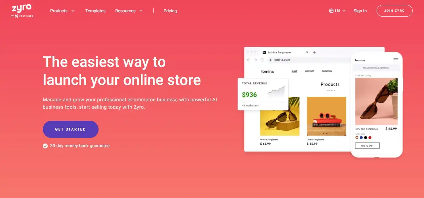Zyro - Ecommerce Site Builder