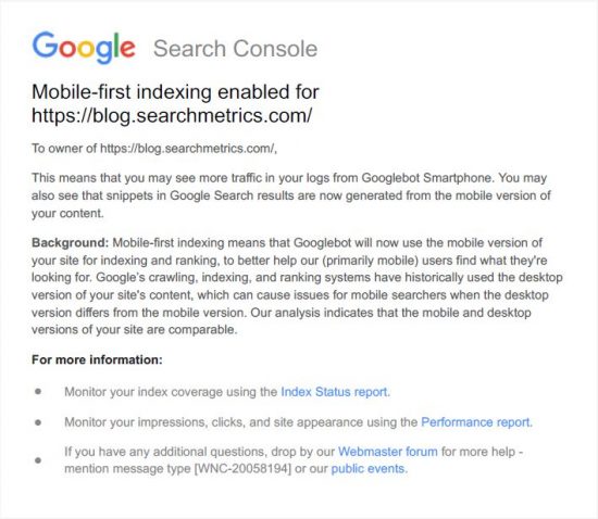 mobile-first-update-gsc-email
