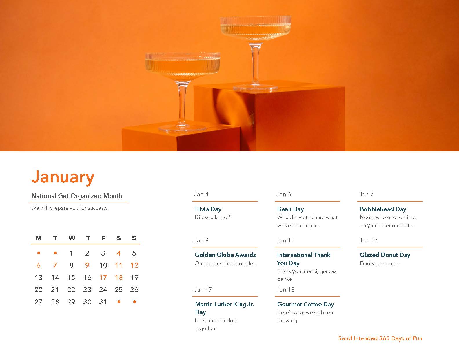 Sending Calendar - January